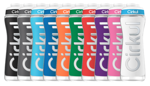 22oz. Grip Squeeze Plastic Bottle & Sport Lid 8C9I