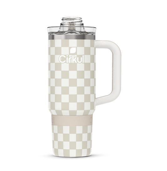 Limited Edition: 30oz. Taupe Tartan Travel StrawSip™ Tumbler YFR8